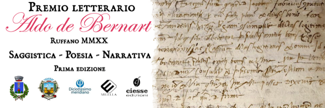 Prima Edizione - Premio letterario Aldo De Bernart - Ruffano MMXX - Saggistica, Poesia, Narrativa